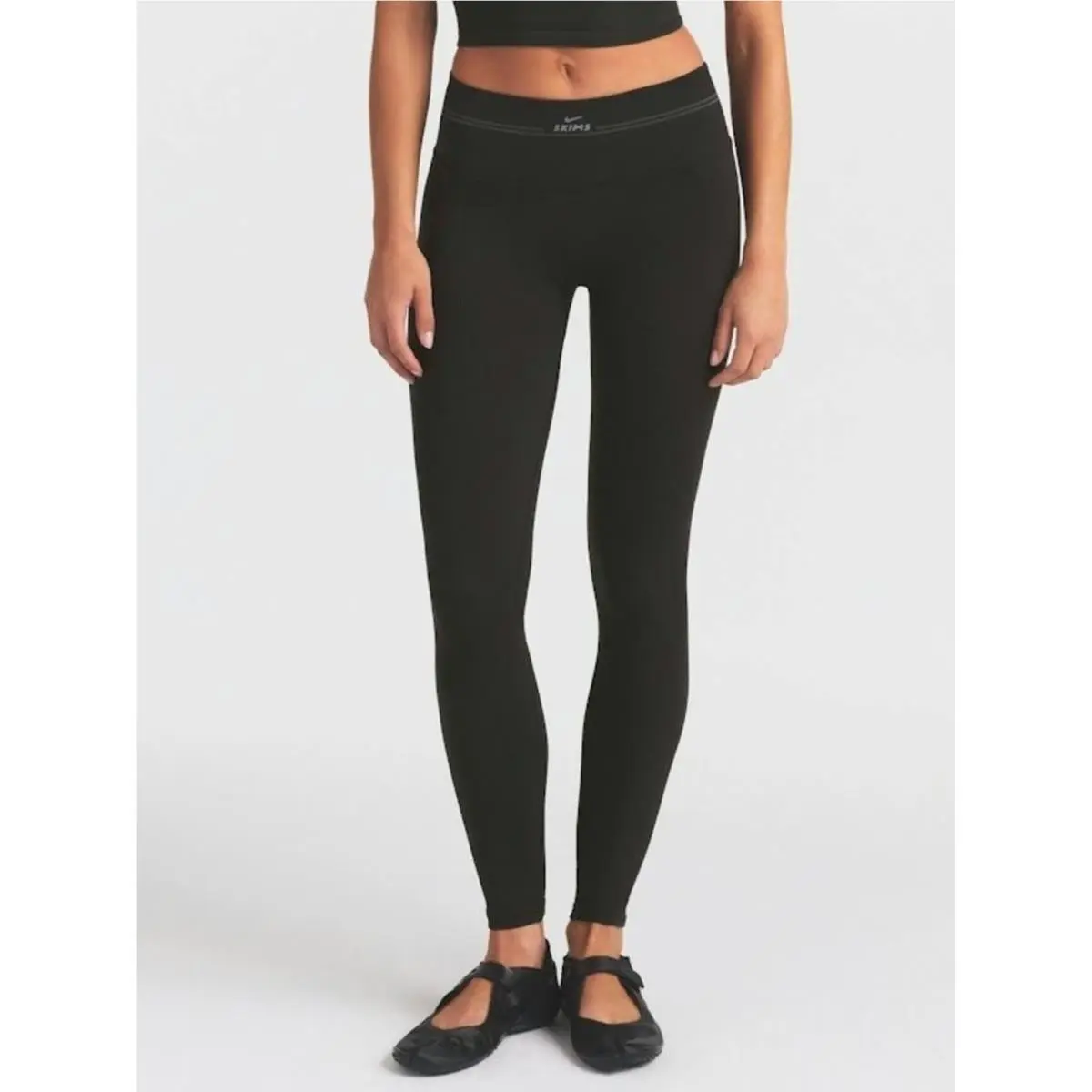 Nike x  Ribbed Seamless Dip Back 26 Obsidian Leggings Medium by Skims