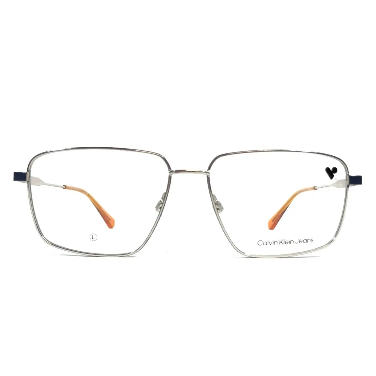 Calvin Klein Jeans Eyeglasses Frame CKJ23203 044 Blue Silver Square 56-15-145