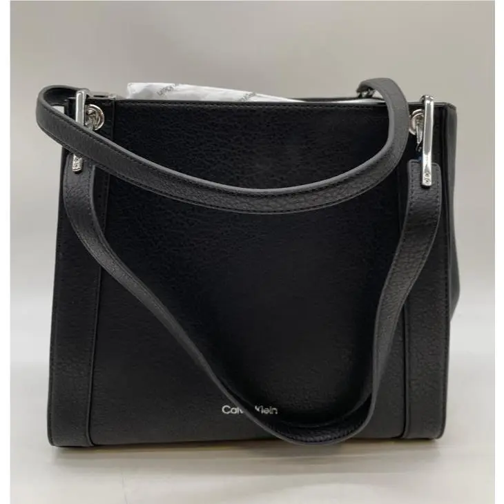 Calvin Klein Reyna Novelty Triple Compartment Shoulder Bag Black/silver Combo