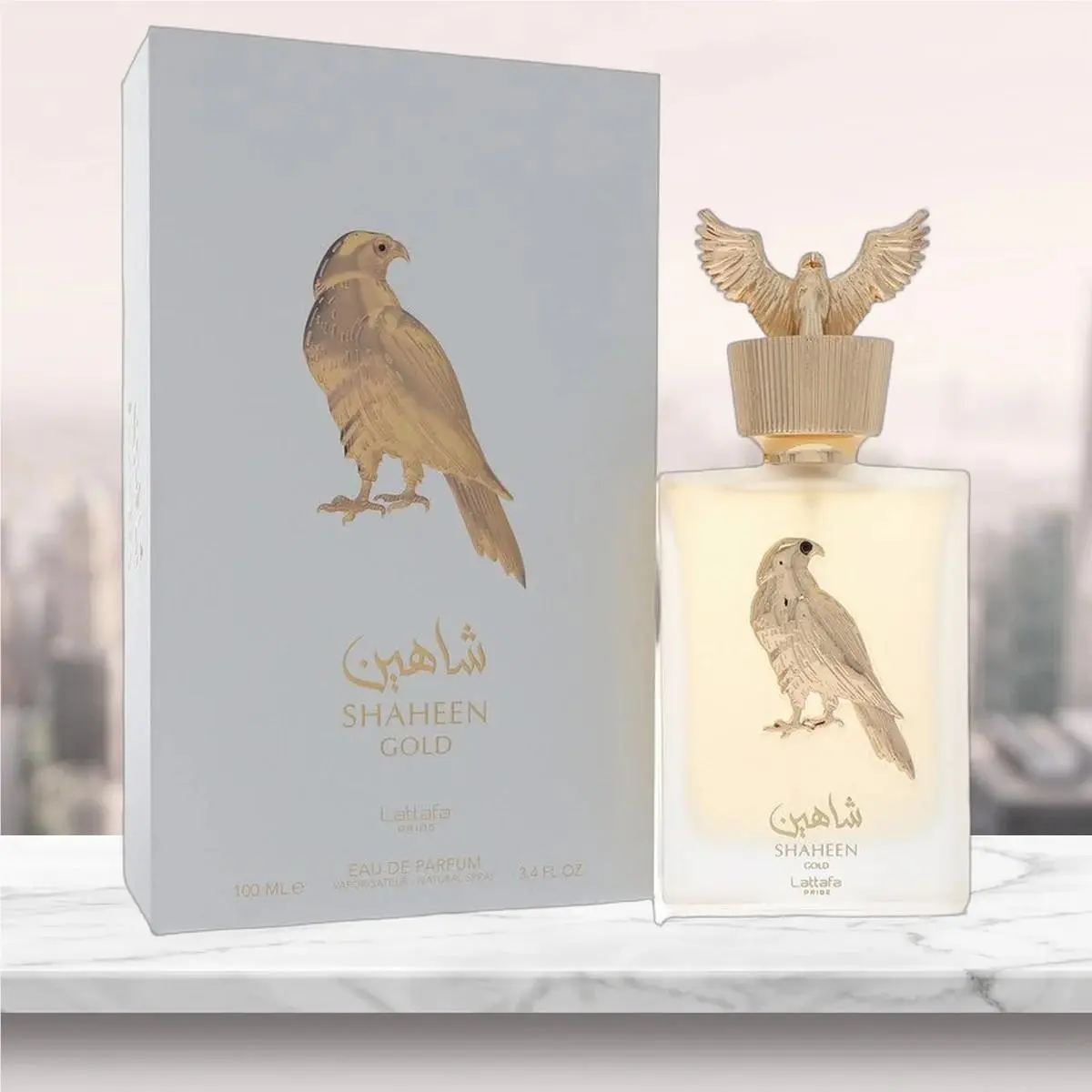 Lattafa Pride Shaheen Gold Eau De Parfum Spray By Lattafa - 3.4 oz