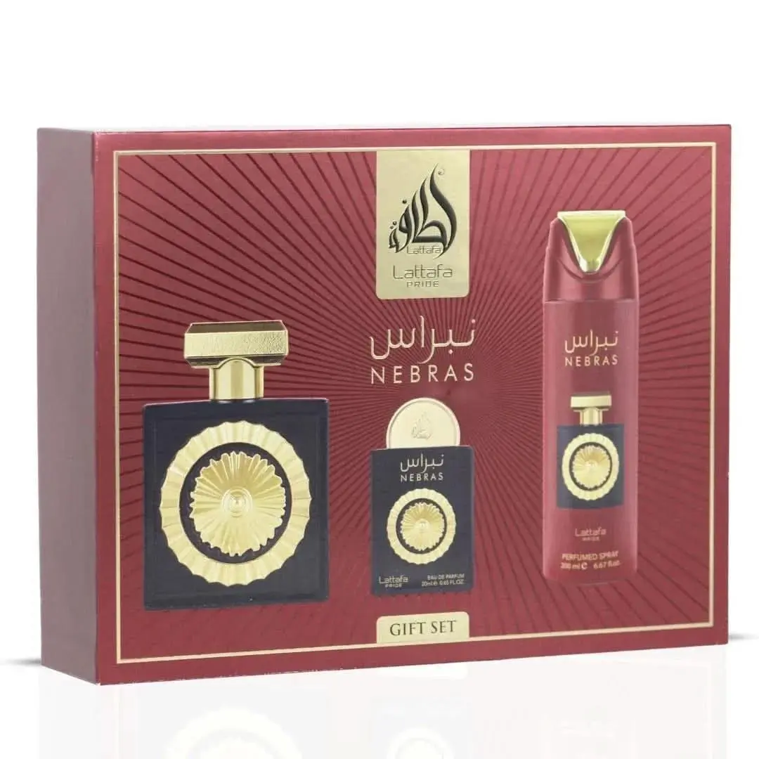 Lattafa Pride Nebras 3-Piece Eau de Parfum Gift Set Gift Set