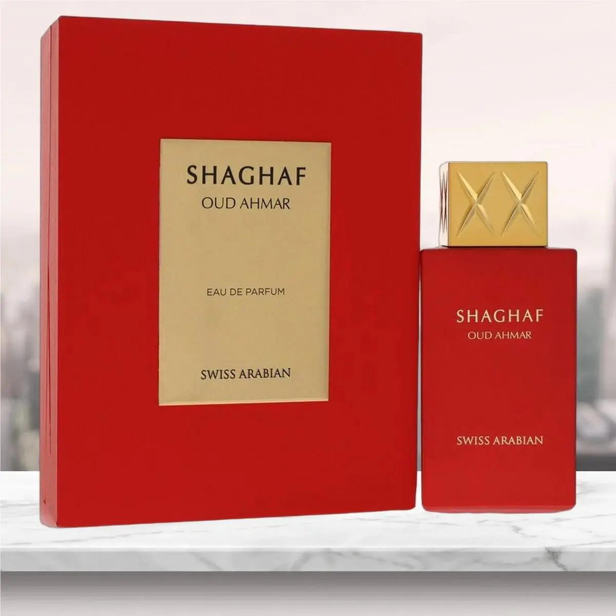 Shaghaf Oud Ahmar Eau De Parfum Spray Unisex By Swiss Arabian - 2.5 oz