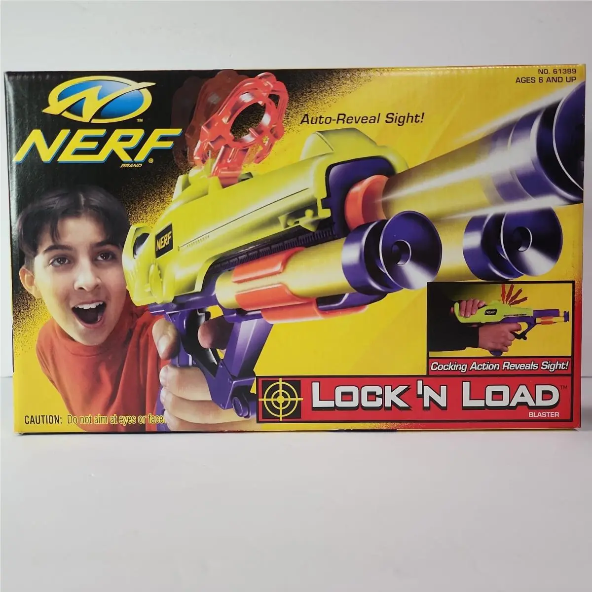 Vintage 1998 Nerf Misb Lock n Load Dart Blaster Gun Hasbro Kenner