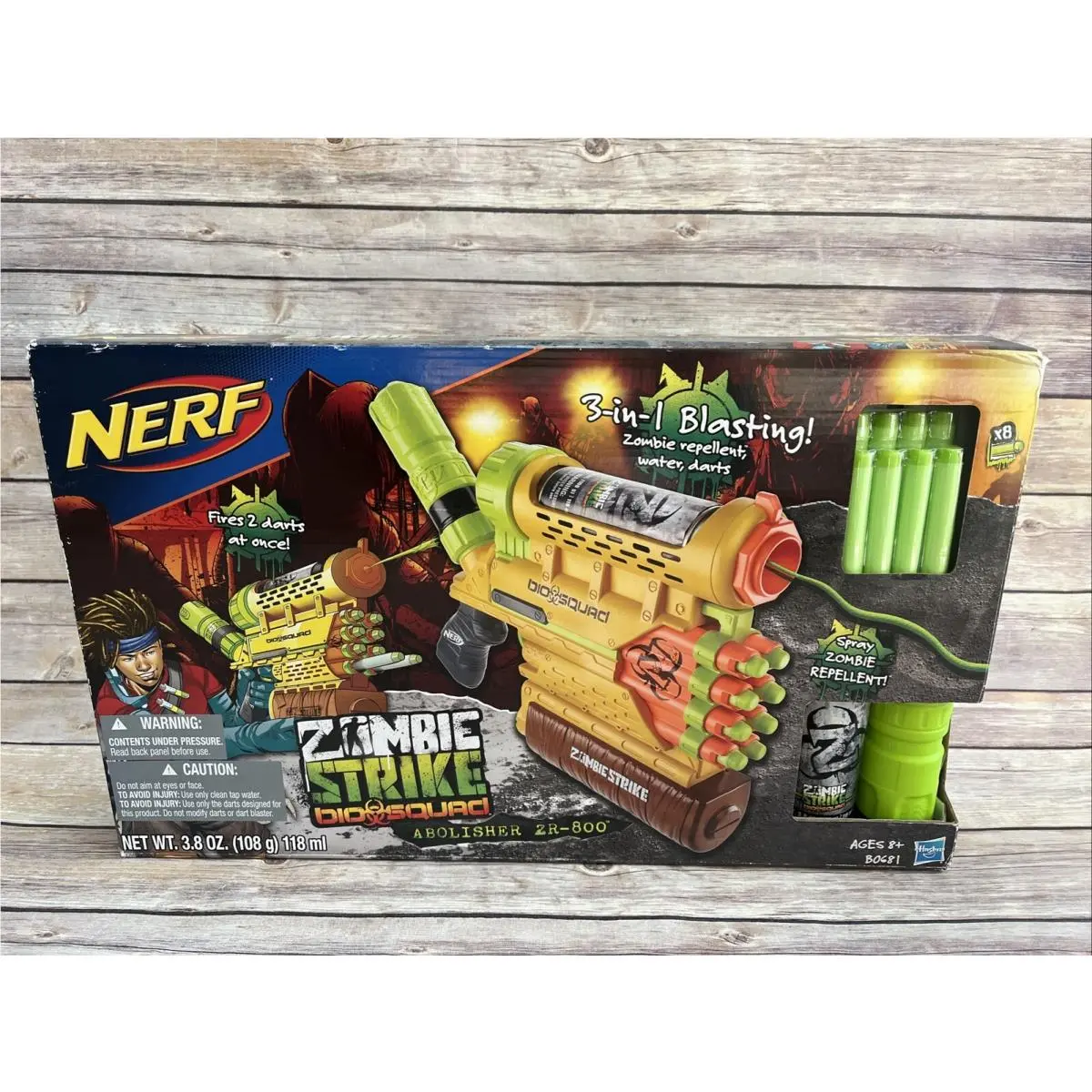 Nerf Zombie Strike Biosquad Abolisher ZR-800 Hasbro 2014 Australia Rare