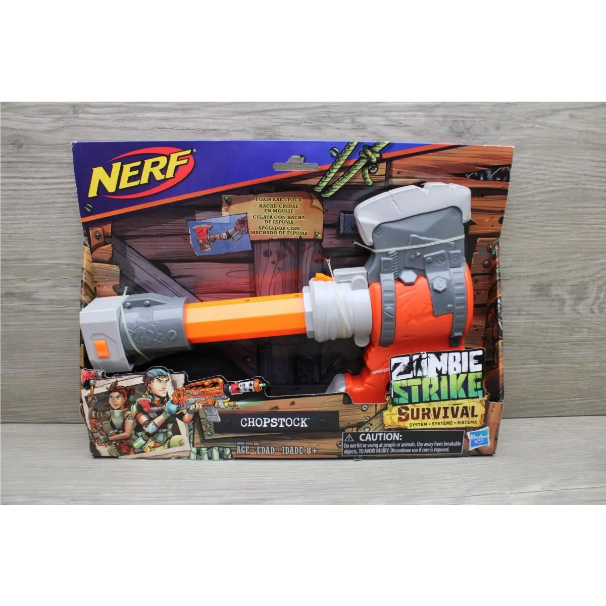 Nerf Zombie Strike Survival Chopstock Foam Axe Stock Accessory Hasbro