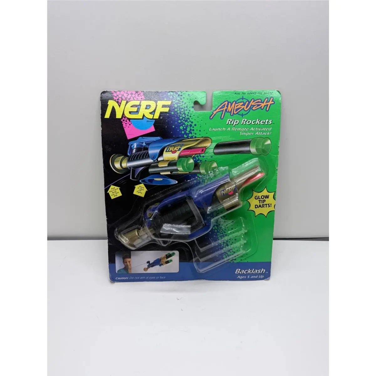 Nerf Backlash Dart Gun Vintage 1995 Ambush Rip Rocket Tripwire String Secret