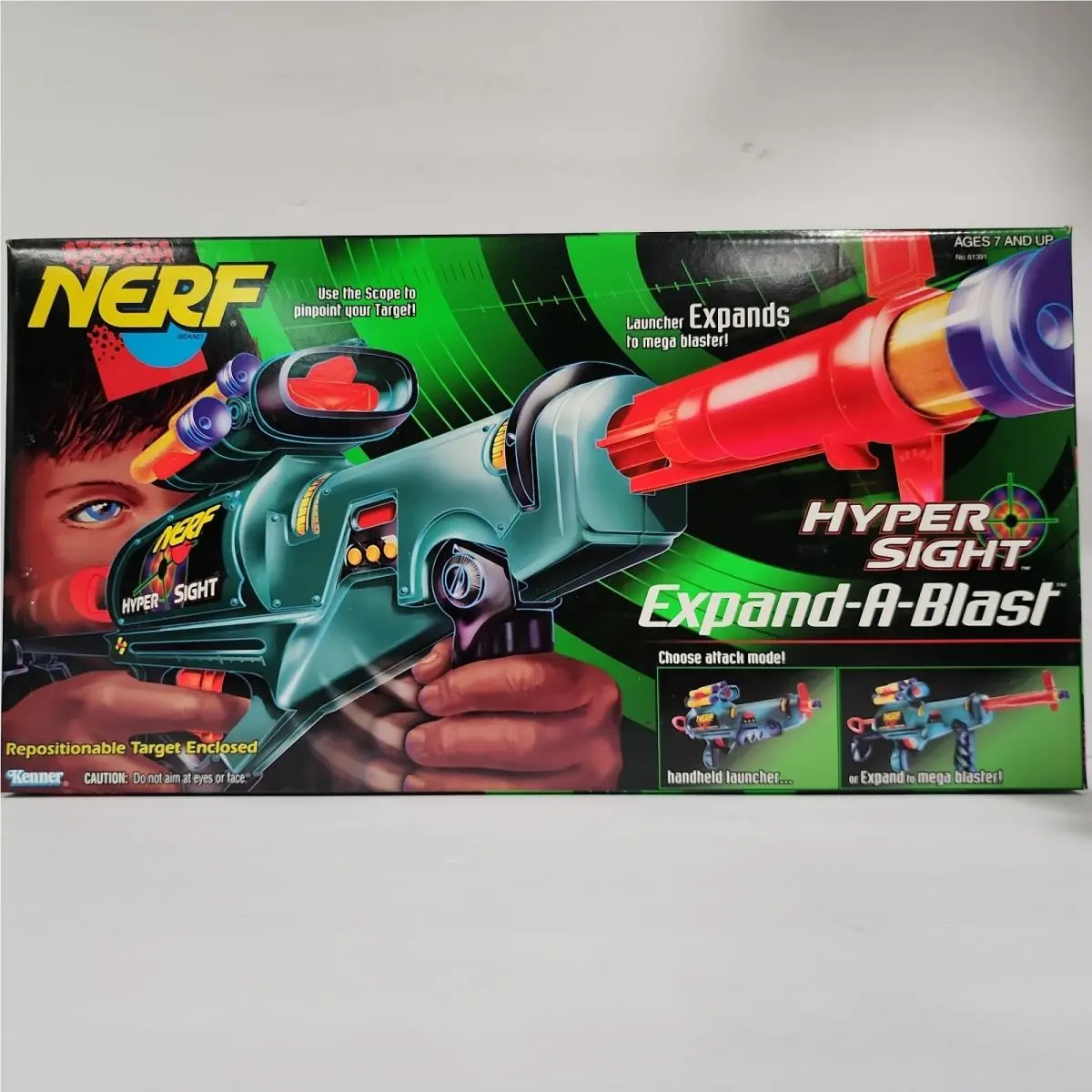 1998 Nerf Misb Hyper Sight Expand-a-blast Dart Blaster Gun Hasbro Kenner