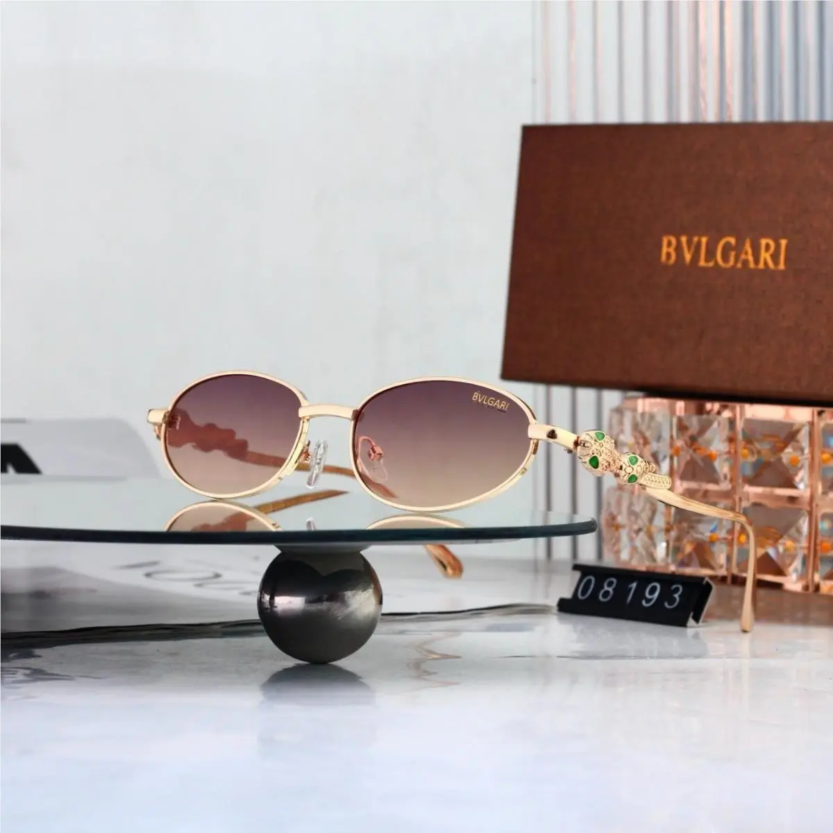 Bvlgari BV1813 Crystal Sunglasses 55□18-145 Benefits Make-a-wish Foundation