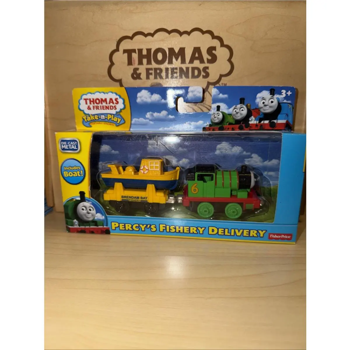 Percy Fishy Delivery Thomas Friends Train Diecast Take N Play Along Box