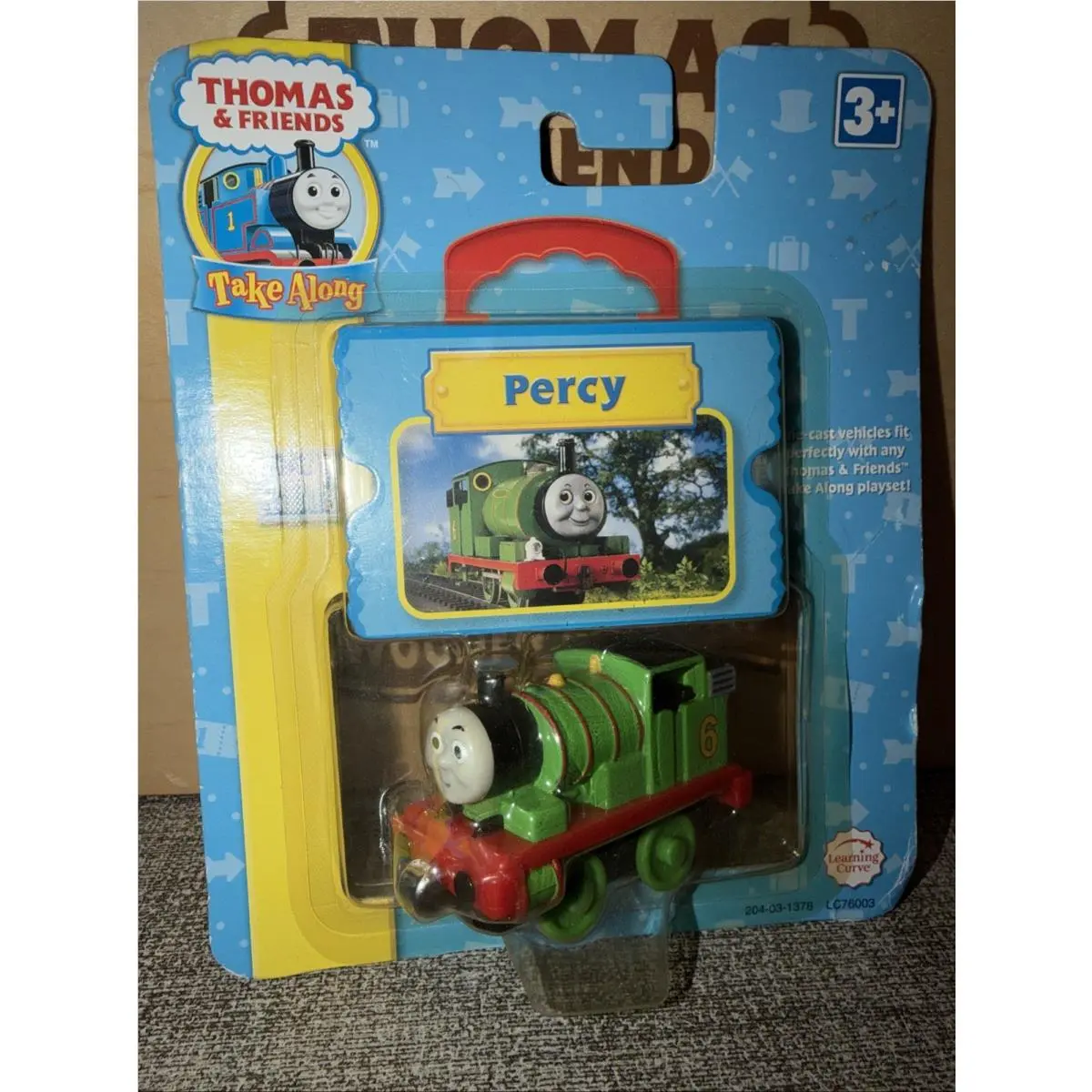 Percy Thomas Friends Train Diecast Take N Play Along Card Yellow Boarder