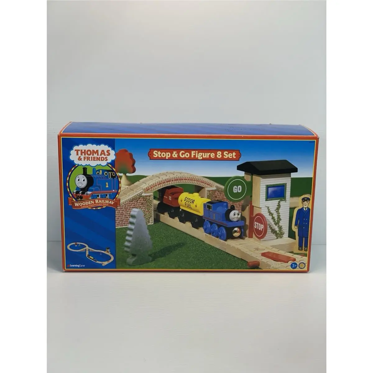 2000 Thomas Friends Stop GO Figure 8 Set - Learning Curve 99525 - Wood