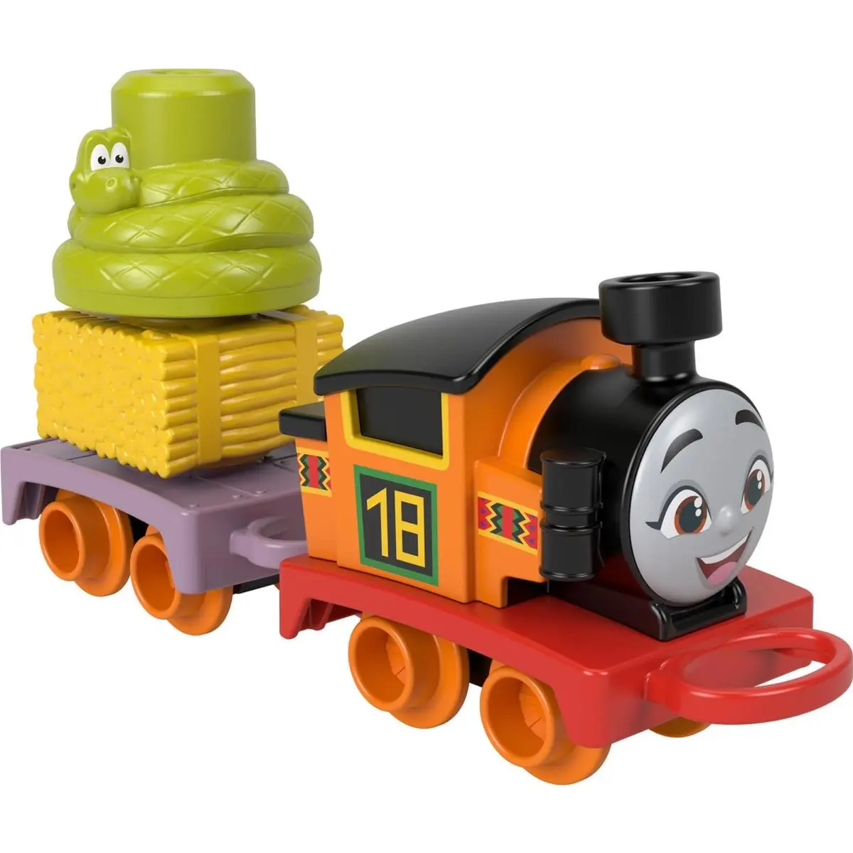 Toddler Toy My First Nia Push-along Train with Stacking Cargo For Kids Ages