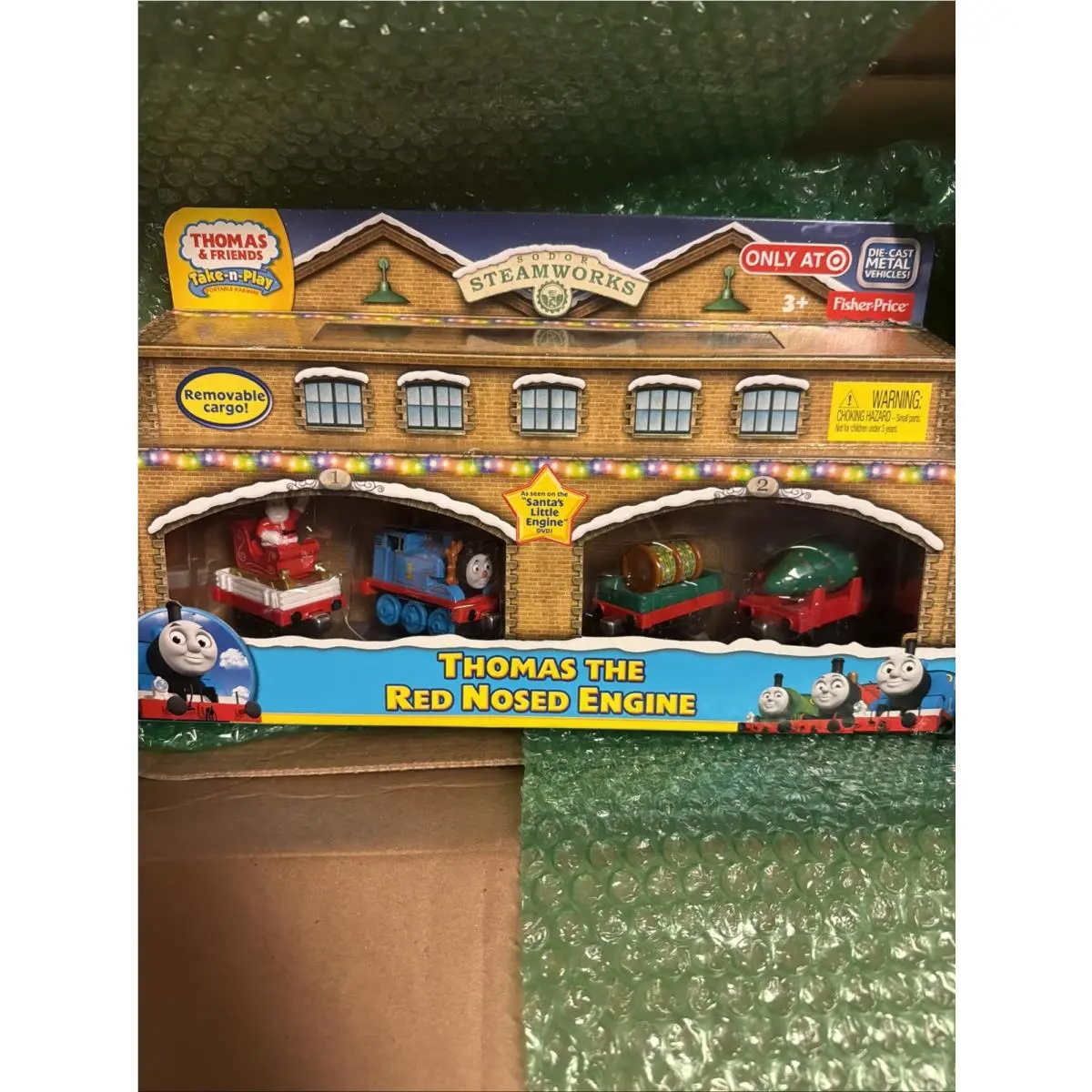 Thomas Red Nosed Engine Thomas Friends Train Diecast Take N Play Along Holiday