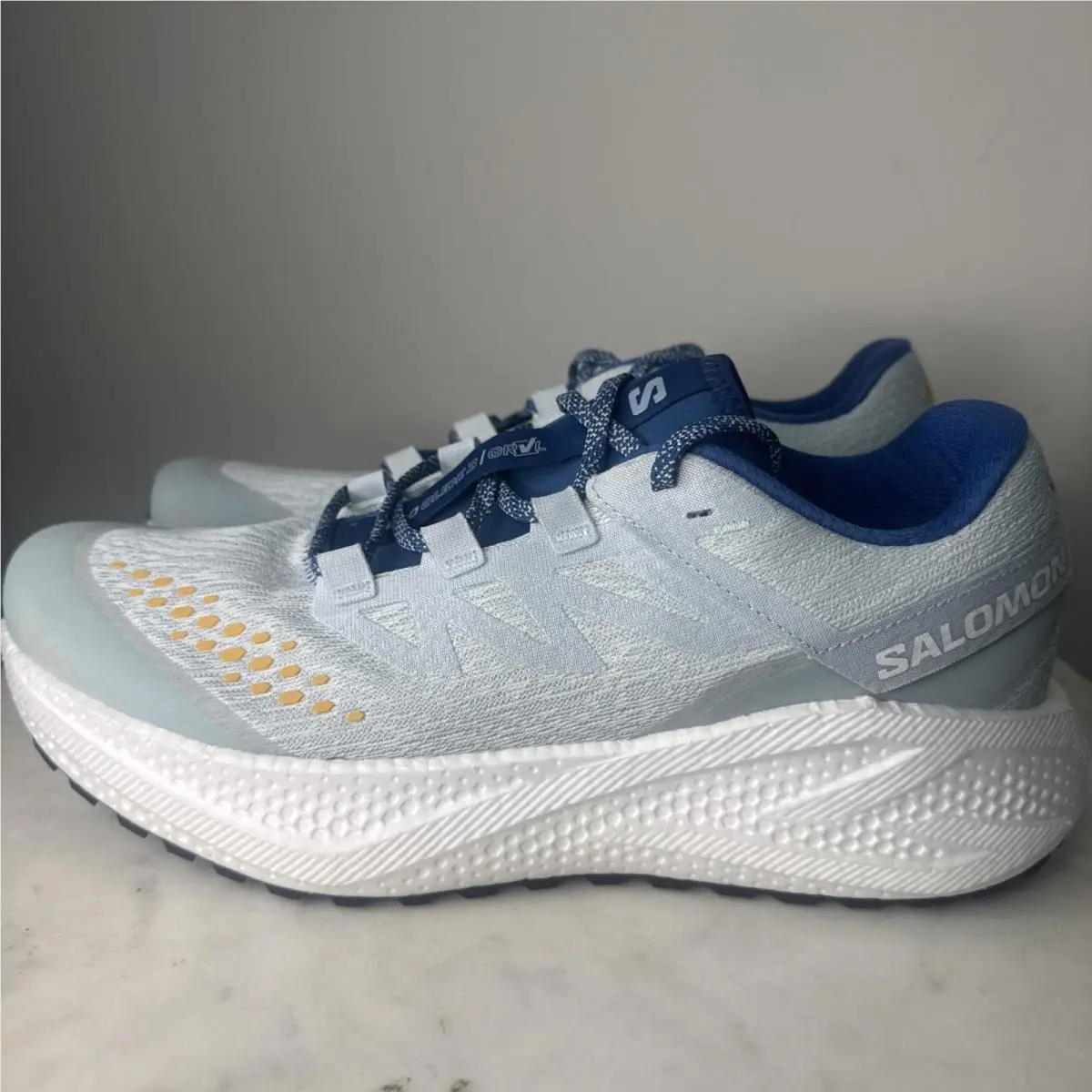 Salomon Aero Glide 3 Mens Size 12.5 Blue White Athletic Running Shoes Sneakers