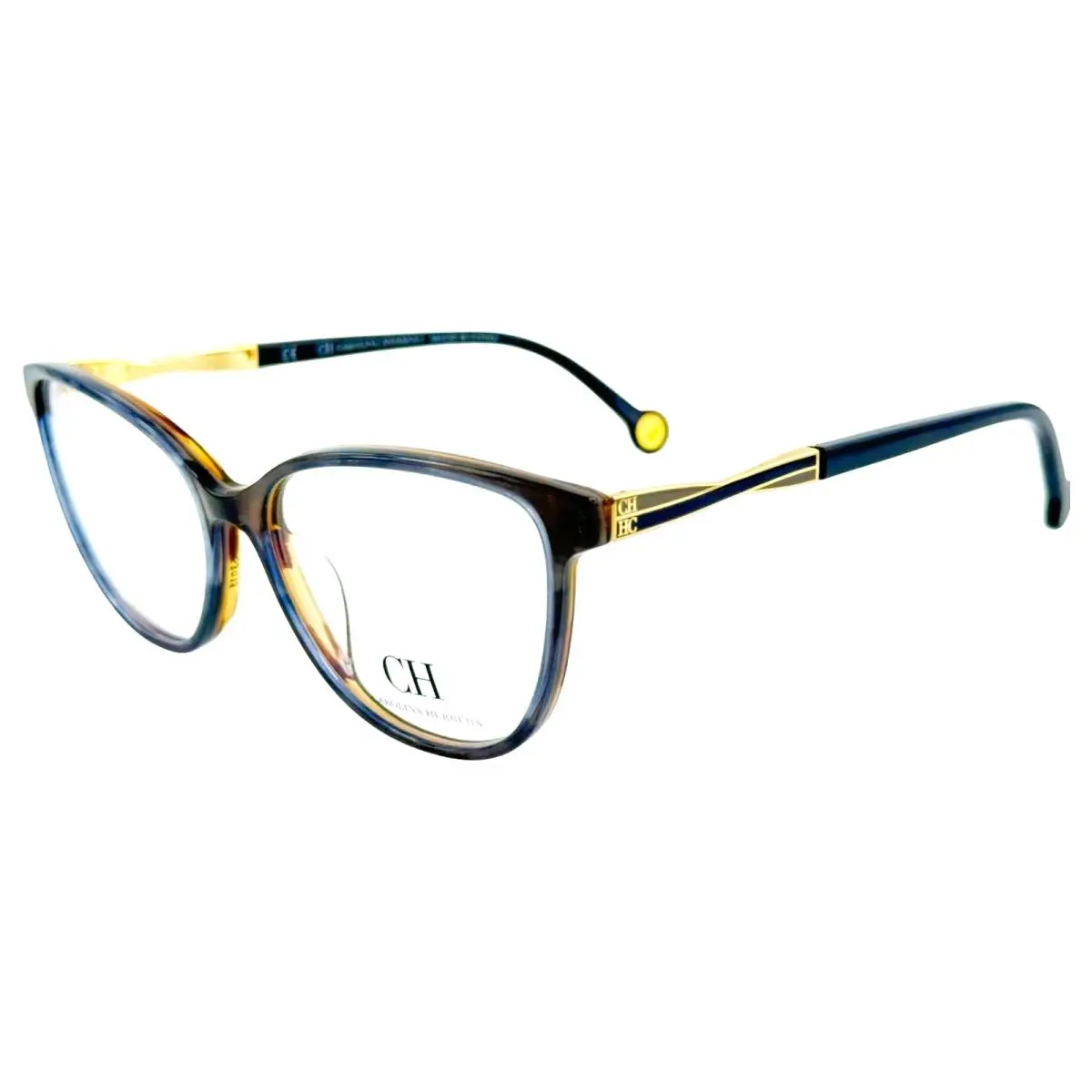 Carolina Herrera VHE780K Womens Plastic Eyeglass Frame 0ACE Blue 53-15