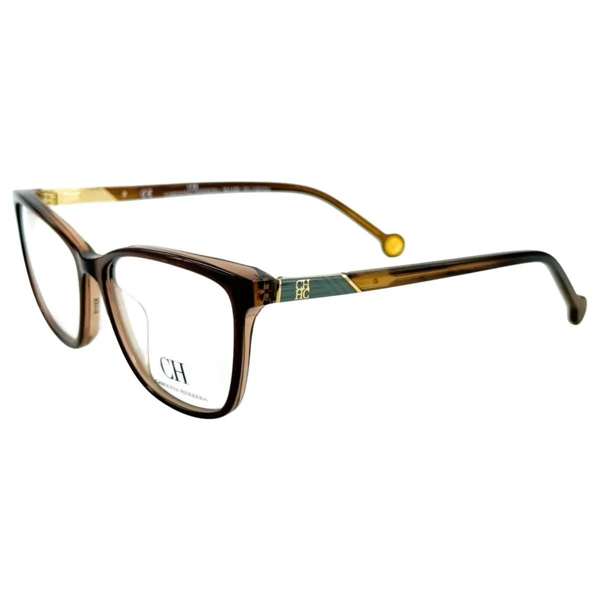 Carolina Herrera VHE799K Womens Plastic Eyeglass Frame 0Z28 Brown 53-15
