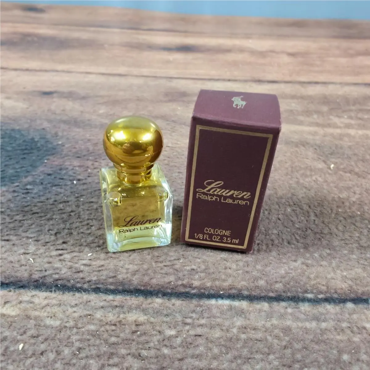 Ralph Lauren Cologne Splash Women 0.125oz Gold Good Vintage Mini Bottle