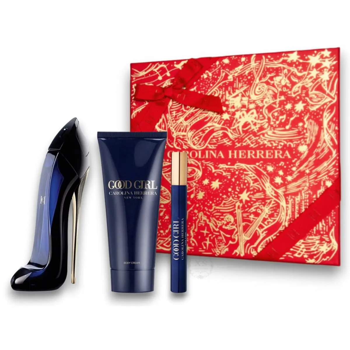 Carolina Herrera Good Girl Set 3 Pc`s Edp 2.7+Body Lotion 3.4+ Edp Mini .34