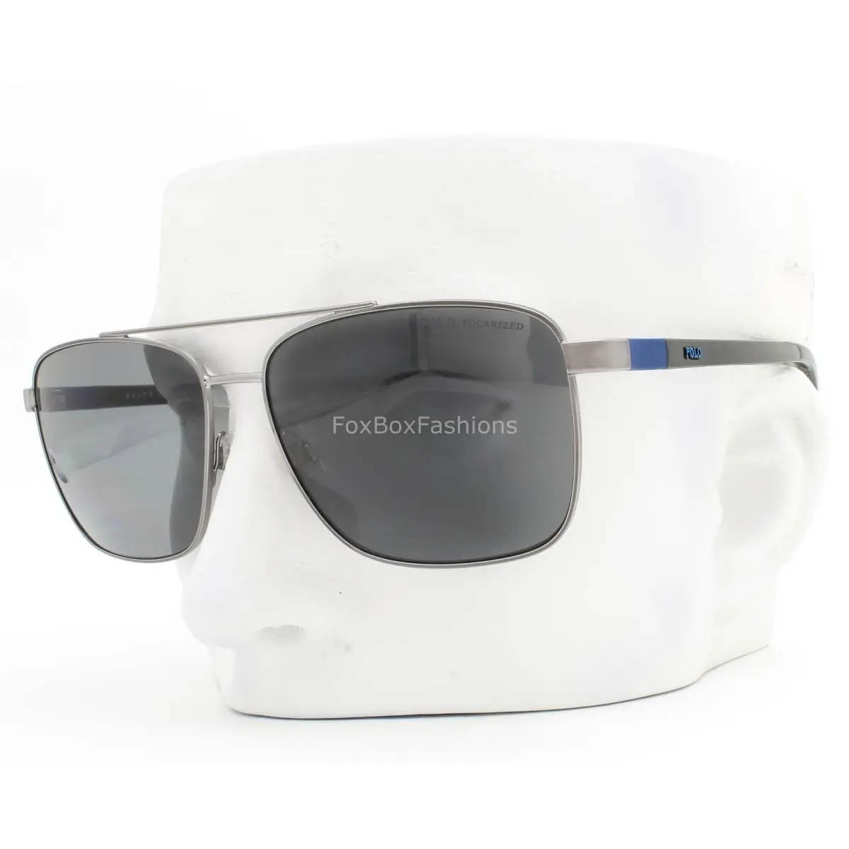 Ralph Lauren Polo Sunglasses Shiny Gunmetal Polarized PH 3137 9002/81 with Case