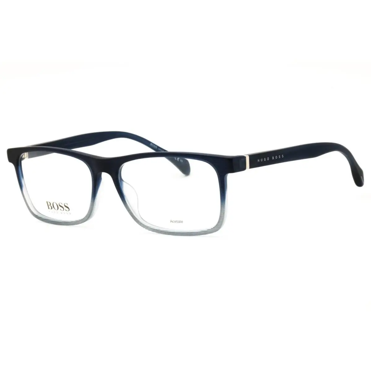 Men`s Eyeglasses Blue Metal Full Rim Rectangular 1084/IT 026O 00 by Hugo Boss