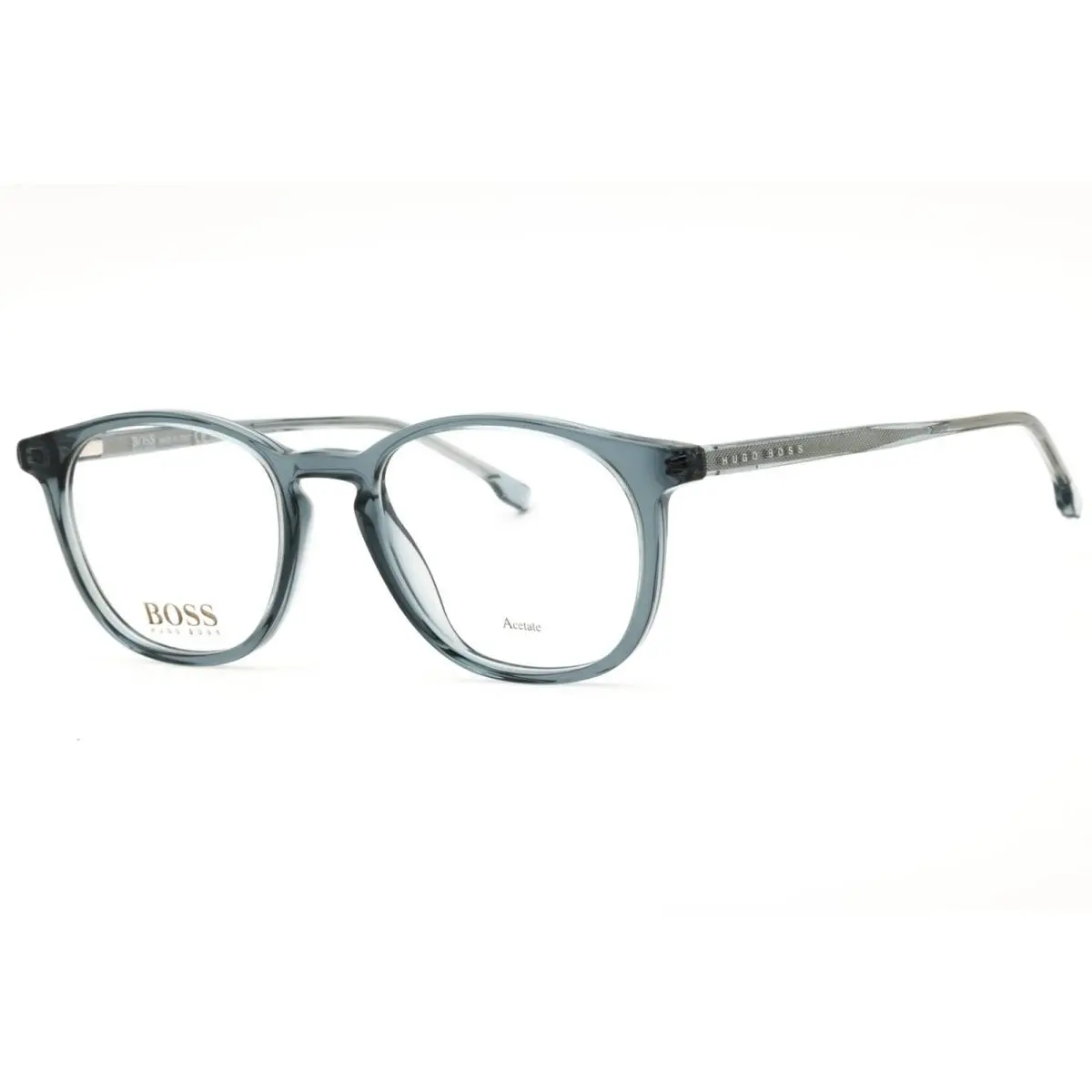 Men`s Eyeglasses Dark Blue Acetate Full Rim Round 1087/IT 0PJP 00 by Hugo Boss