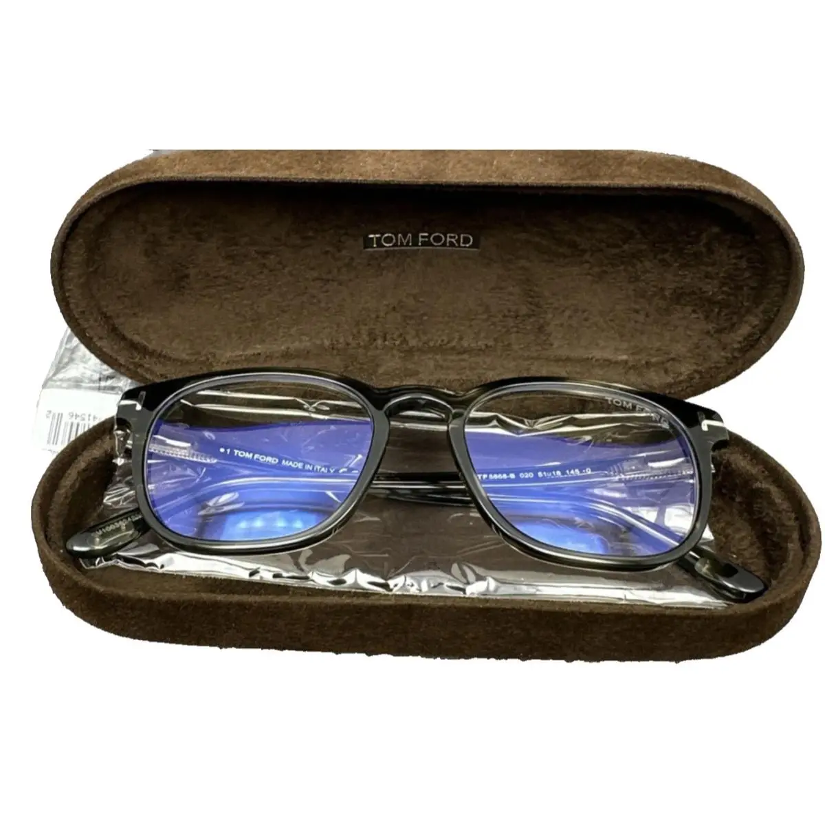 Tom Ford Eyeglasses TF5868-B 020 Striped Grey/spring Hinge Temple Authentc 53-18