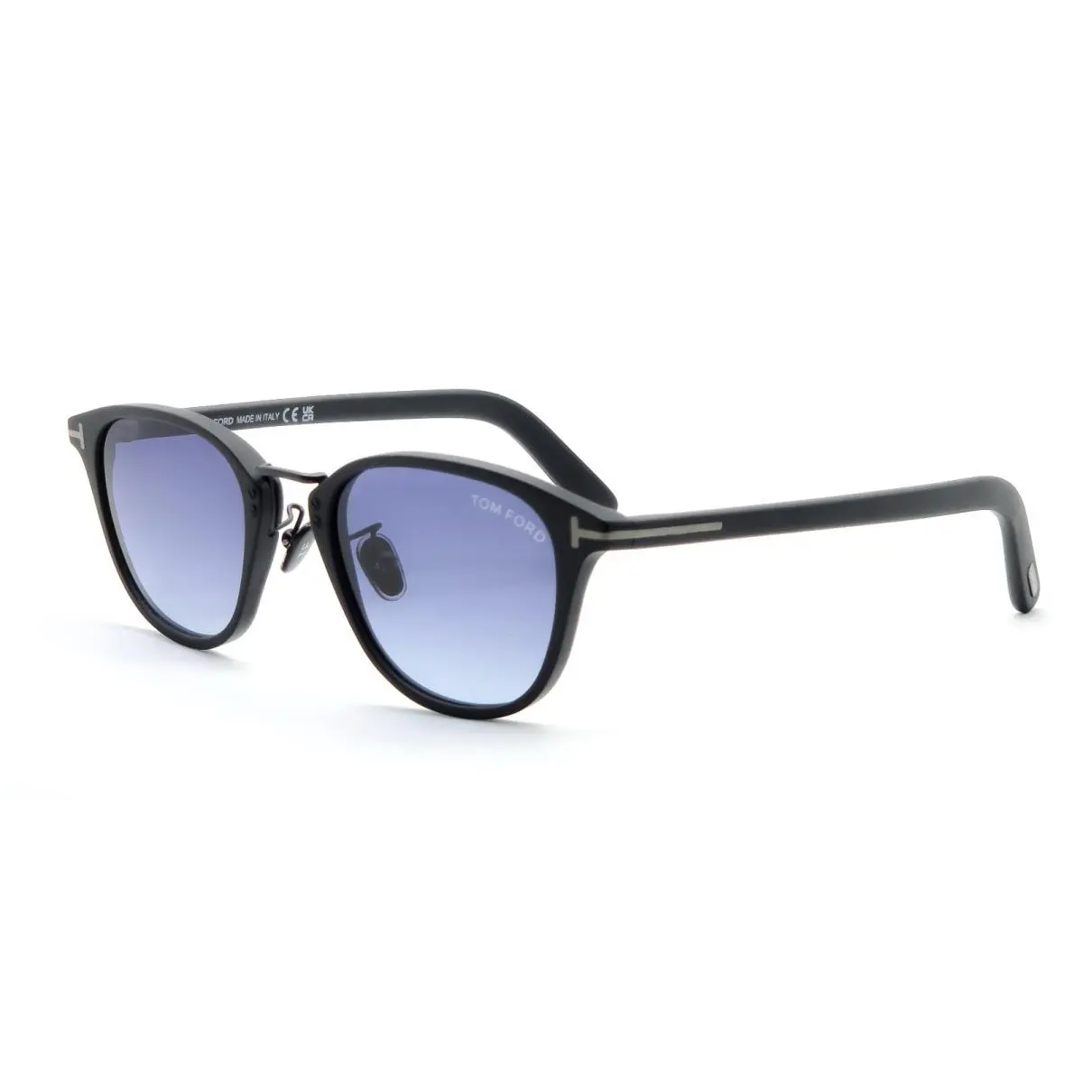 Tom Ford TF 1049-D Sunglasses 02W Matt Black/blue Gradient 50
