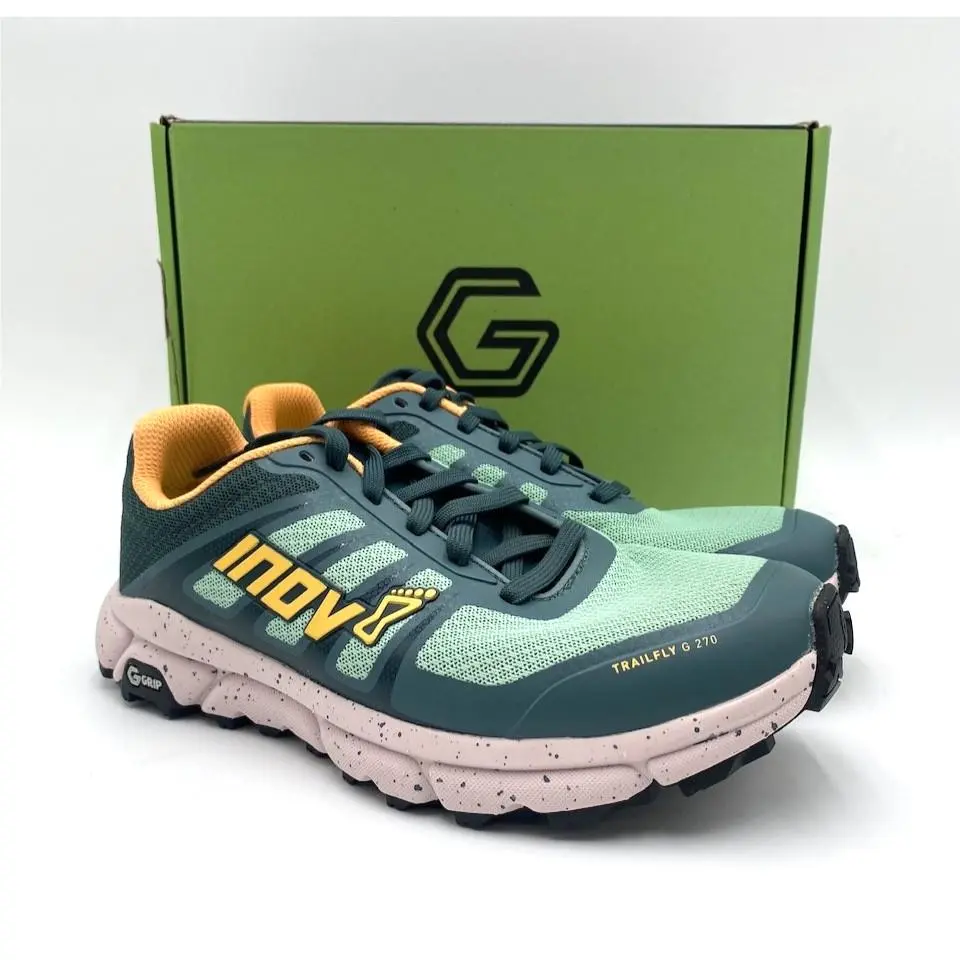Inov Trailfly G270 V2 Women`s Trail Shoe Pine/peach US Size 6.5