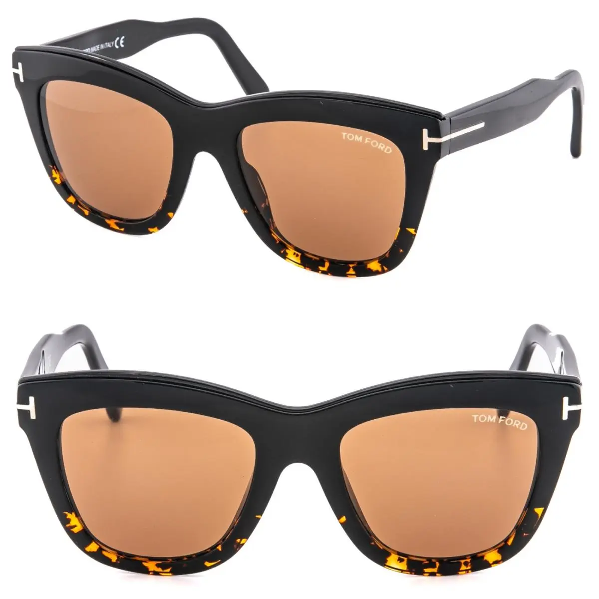 Tom Ford Julie TF0685 05E Black Brown Havana Butterfly Sunglasses 0685 FT0685