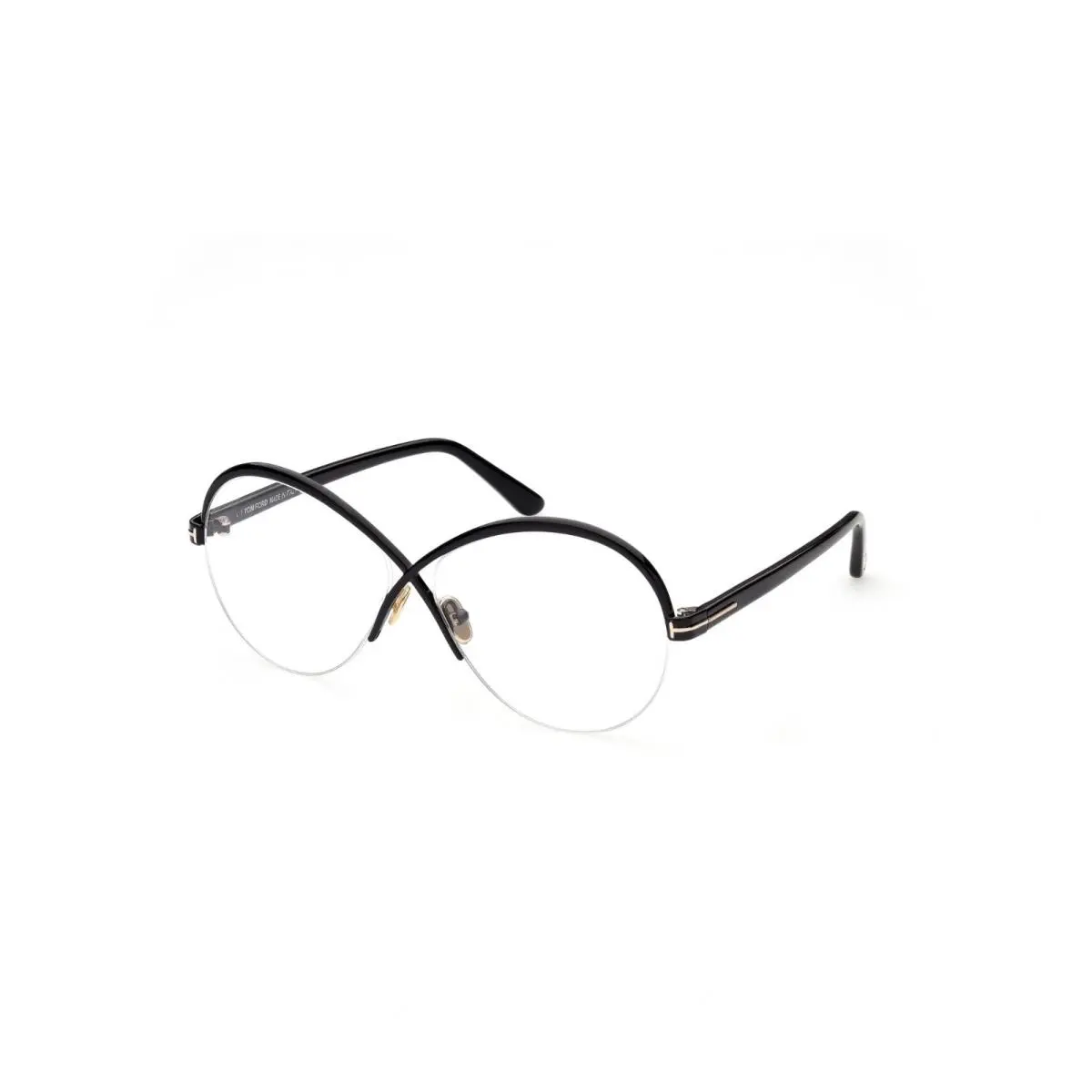 Tom Ford Model No. FT5761/V 001 Round Fashion Eyeglasses