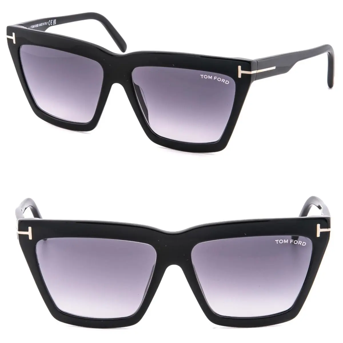 Tom Ford Eden FT1110 01B Black Bold Eco Geometric Sunglass 1110 TF1110