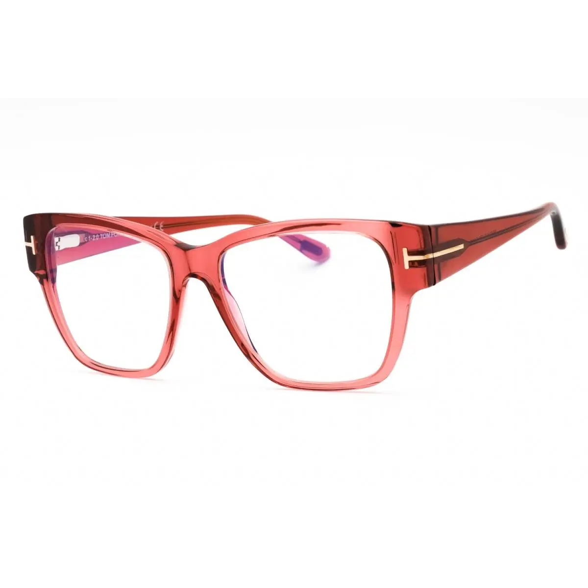 Tom Ford Women`s 54mm Shiny Transparent Antique Rose Eyeglasses FT5745-B-072-54