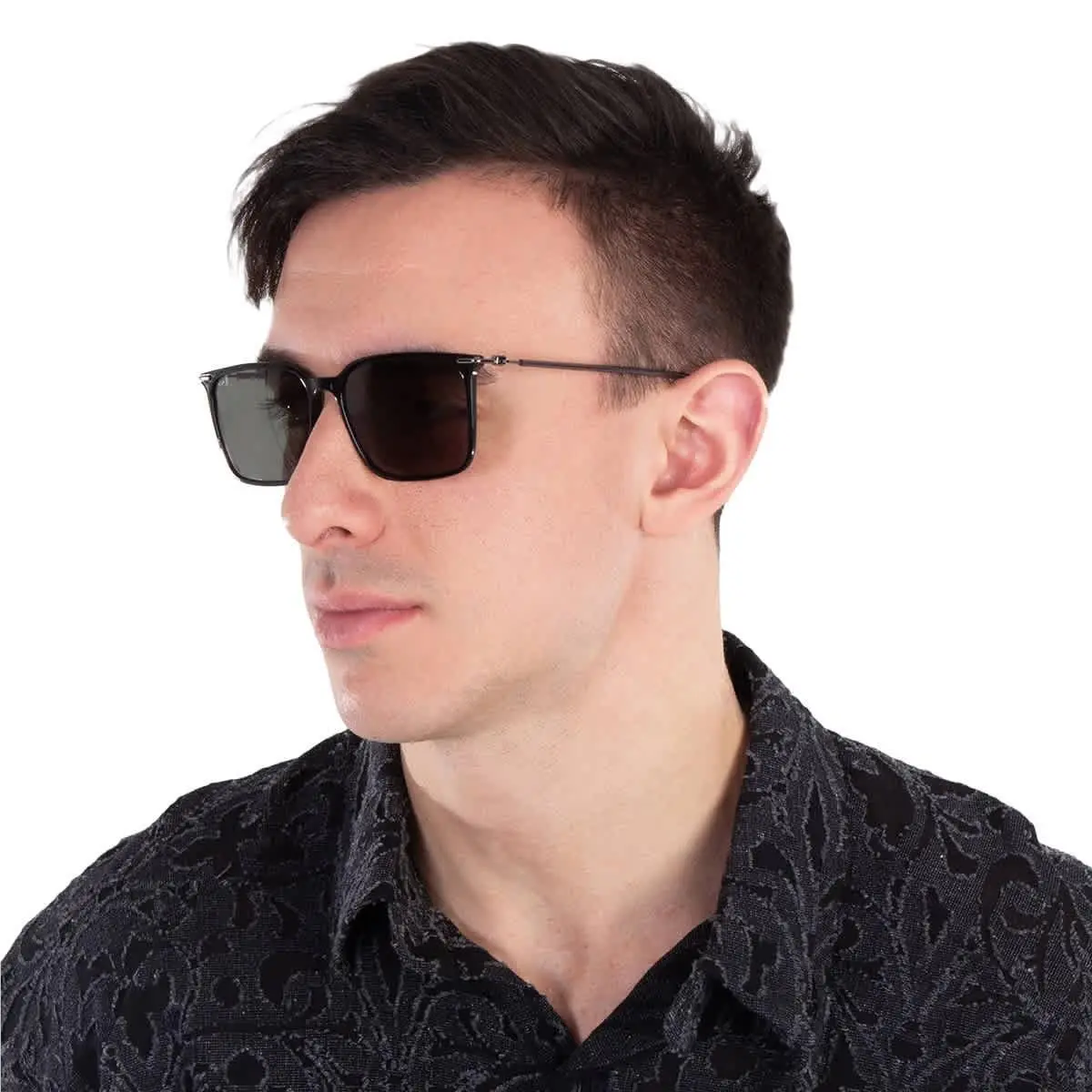 Hugo Boss Green Square Men`s Sunglasses Boss 1371/S 0807/QT 57 Boss 1371/S