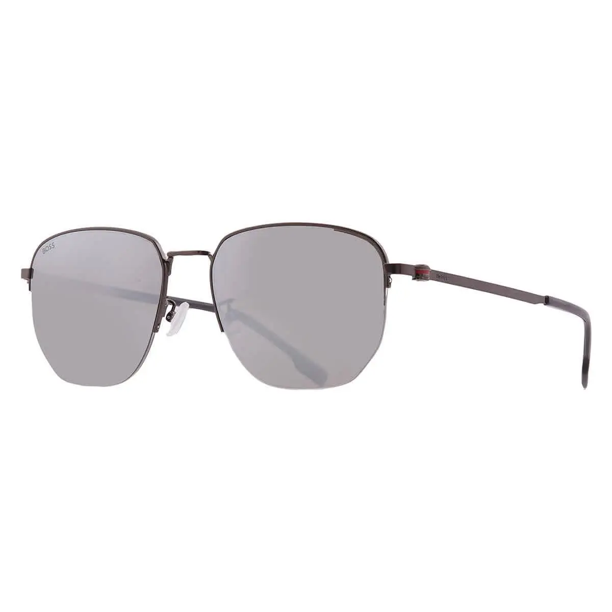 Hugo Boss Silver Mirror Sport Men`s Sunglasses Boss 1538/F/SK 0R80/T4 57