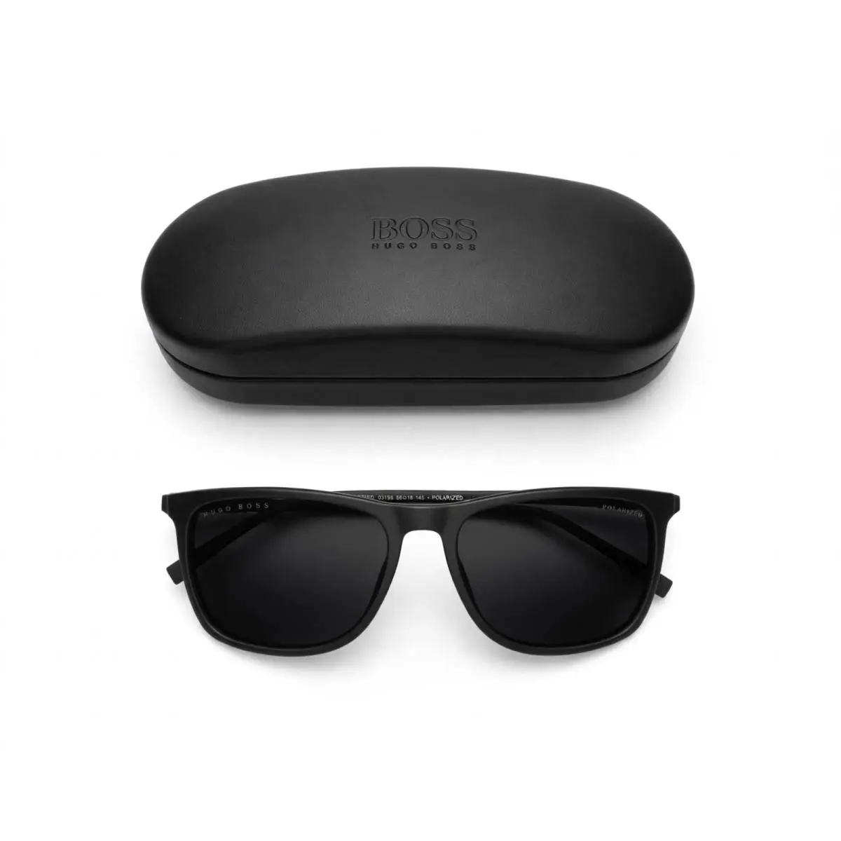Hugo Boss 1249/S 003M9 Matte Black Grey Polarized Sunglasses 56-16-145