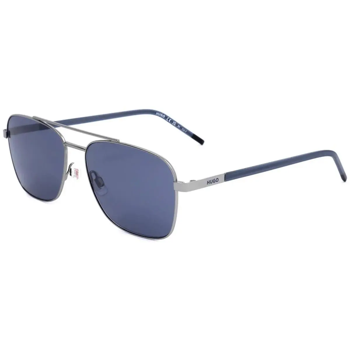 Hugo By Hugo Boss Men`s Matte Ruthenium Squared Aviator Sunglasses HG1269S0R81KU