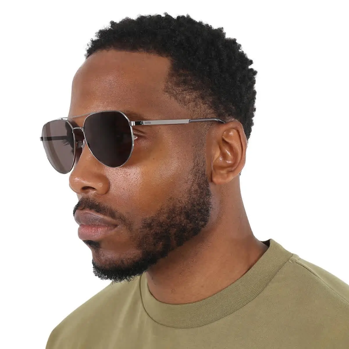 Hugo Boss Grey Pilot Men`s Sunglasses Boss 1473/F/SK 06LB/IR 61 Boss 1473/F/SK