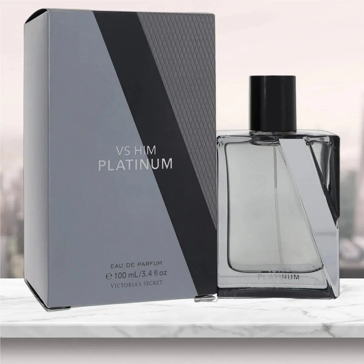 Vs Him Platinum Eau De Parfum Spray By Victoria`s Secret - 3.4 oz