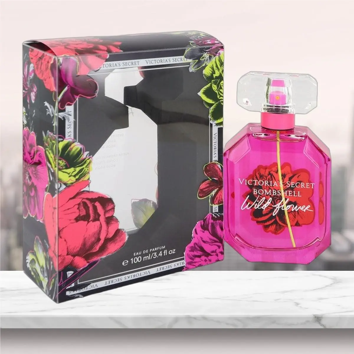 Bombshell Wild Flower Eau De Parfum Spray By Victoria`s Secret - 3.4 oz