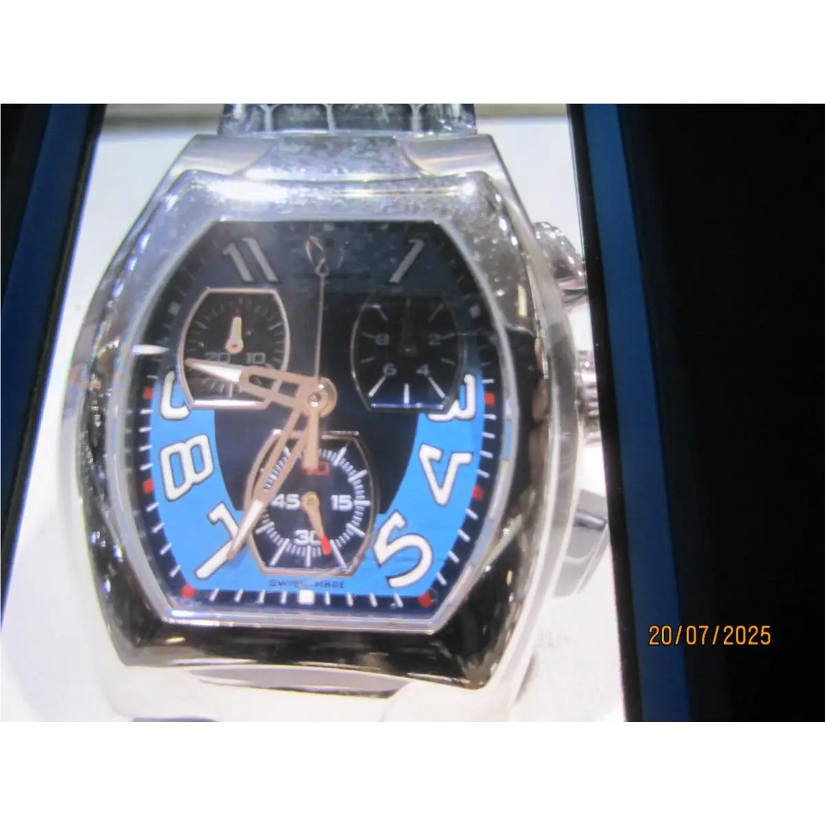 Technomarine Men`s Watch Chrono S/s Black Green Swiss 7612330127680
