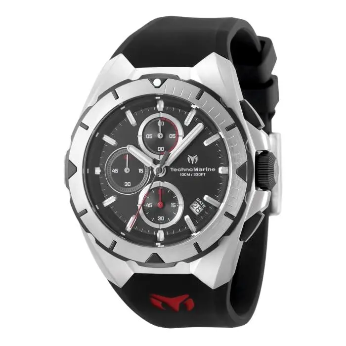 Technomarine Ocean Men 41.30mm Stainless Steel Steel Black Dial VD57 Quartz by TechnoMarine