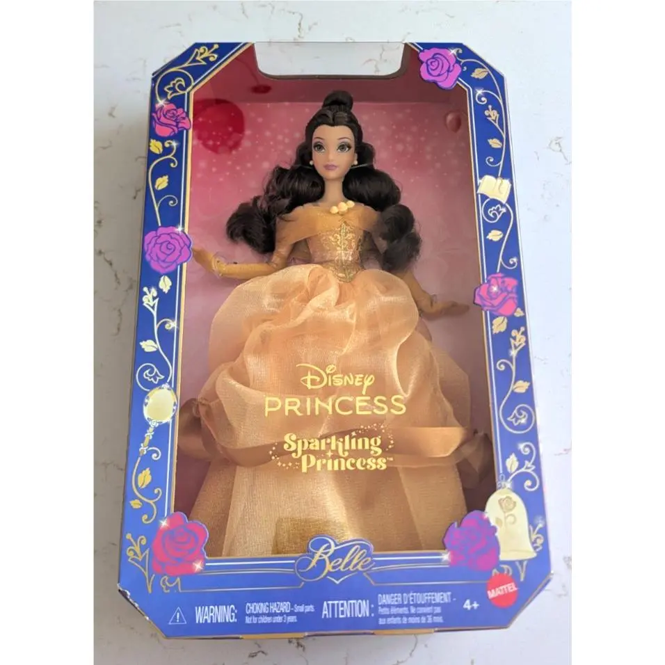 Mattel Disney Princess Sparkling Princess Belle Beauty Beast Fashion Doll