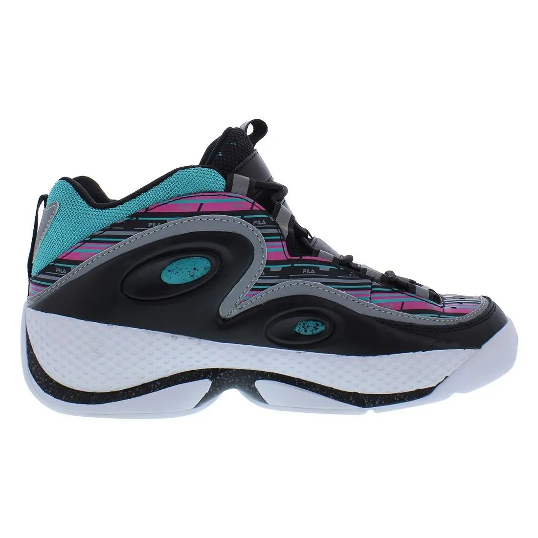 Fila shoes - Black/Pink/Teal Blue, Main: Black (UPC: 791272703644) 1