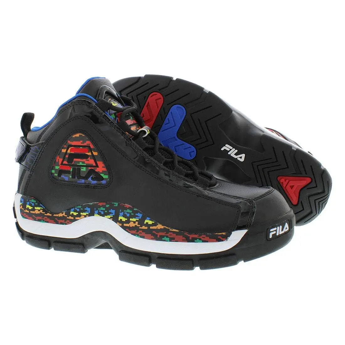 Fila Grant Hill 2 Leather Mens Shoes Size 8.5 Color: Black/black