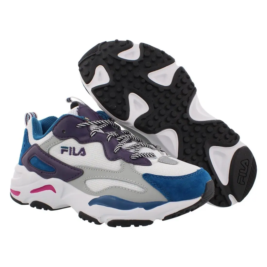 Fila Ray Tracer Womens Shoes Size 6 Color: White/ink Blue/grey