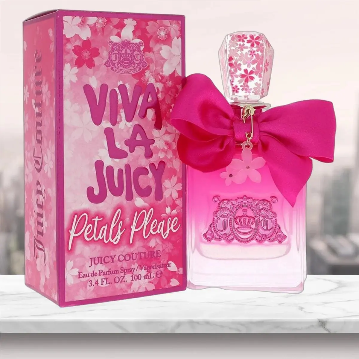 Viva La Juicy Petals Please Eau De Parfum Spray By Juicy Couture - 3.4 oz