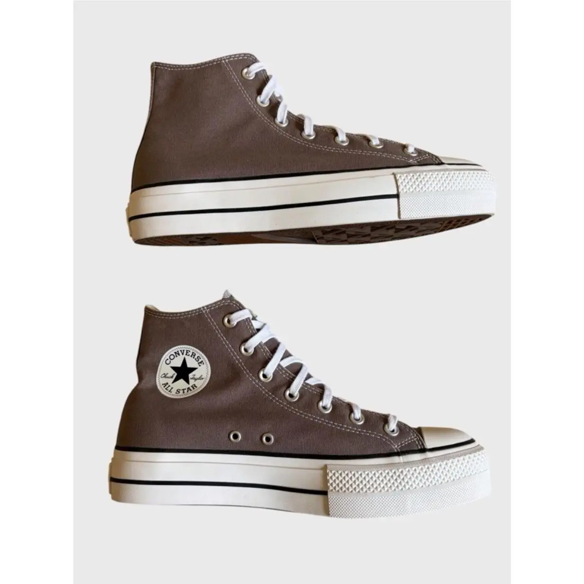 Converse shoes - Converse Chuck Taylor All Star High-Top Platform - A12309F - Pure Pumice White Black 9