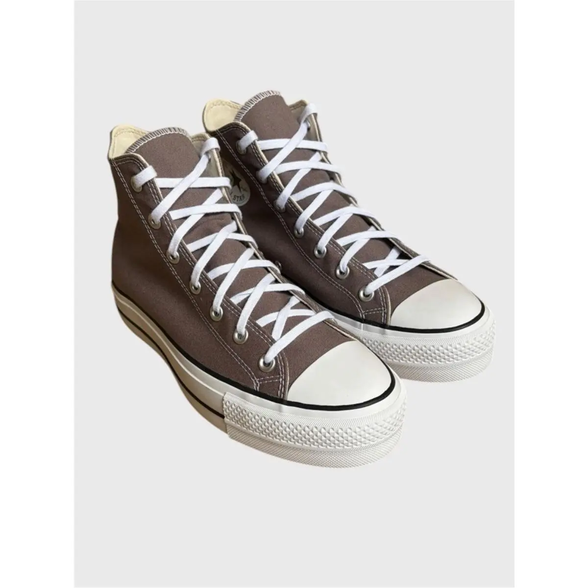 Converse shoes - Converse Chuck Taylor All Star High-Top Platform - A12309F - Pure Pumice White Black 0