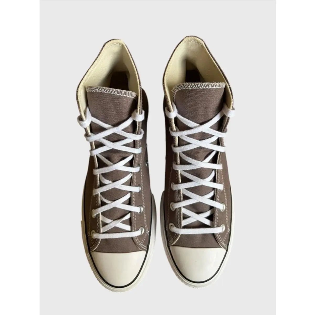 Converse shoes - Converse Chuck Taylor All Star High-Top Platform - A12309F - Pure Pumice White Black 5