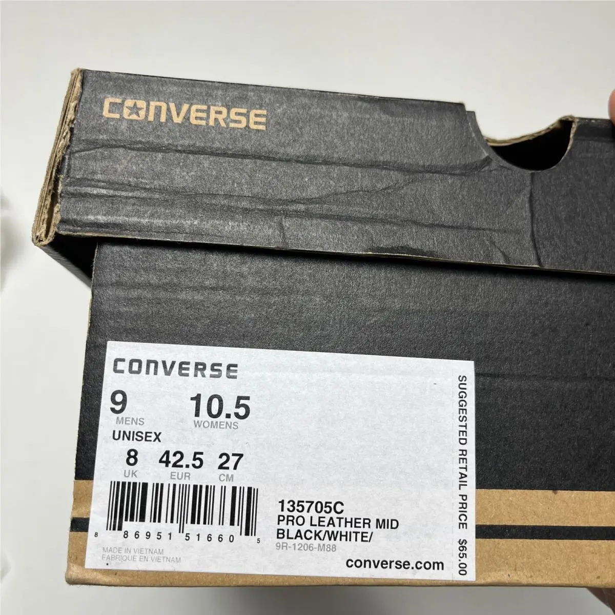 Converse shoes - Converse Pro Leather Mid - Pro Leather Mid - 135705C - Black & White 9